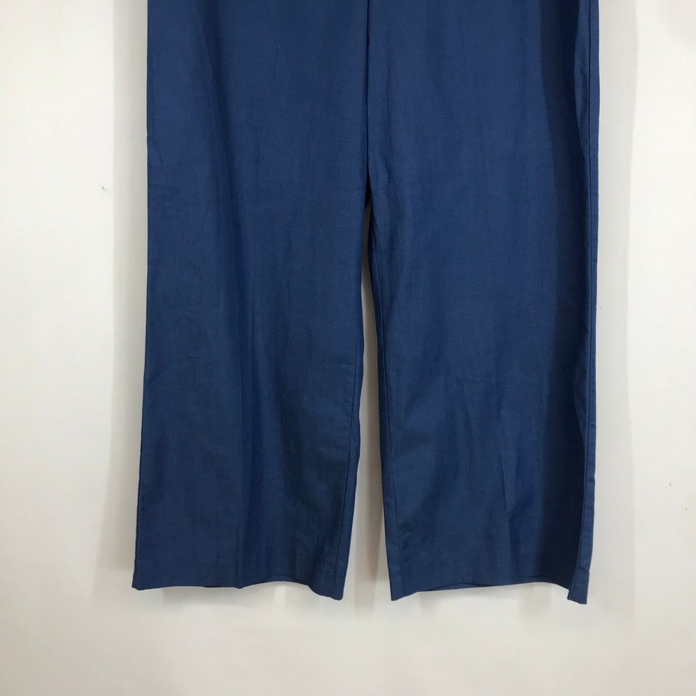 Ann Taylor Blue Wide Leg Trousers Side Zip Career Pants Size 18 32605013 - Picture 3 of 9